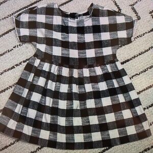 Kids Black and White Checkered Dress